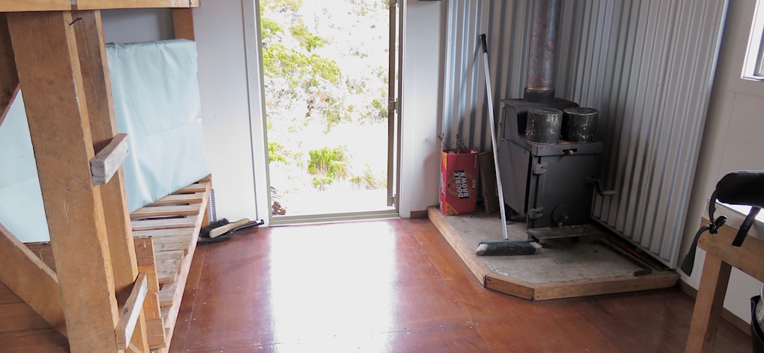 Standard wood burner. | Bluff Hut, Hokitika River, West Coast
