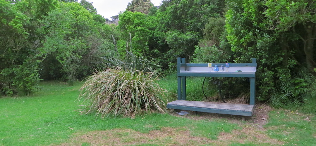 Whariwharangi Hut campsite, Coastal Track, Abel Tasman National Park