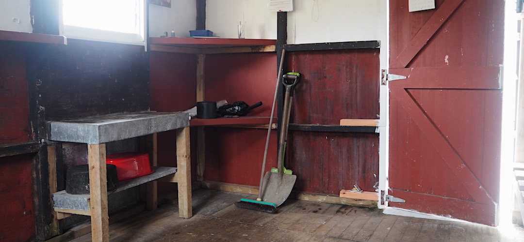 Yup, the fairly primitive kitchen bench. | Yeats Ridge Hut, Toaroha River, West Coast