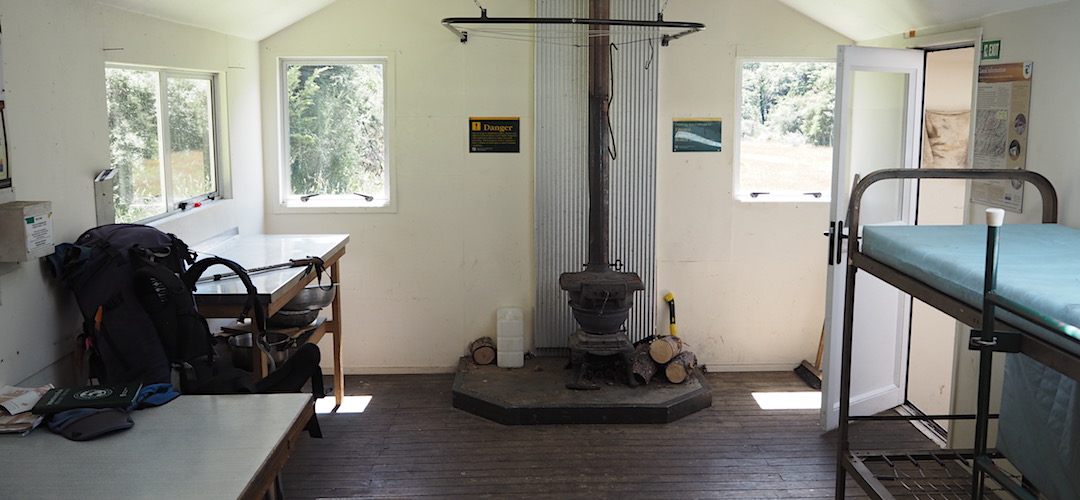 The hut has been extended over the years. | Bottom Gordon Hut, Leatham River