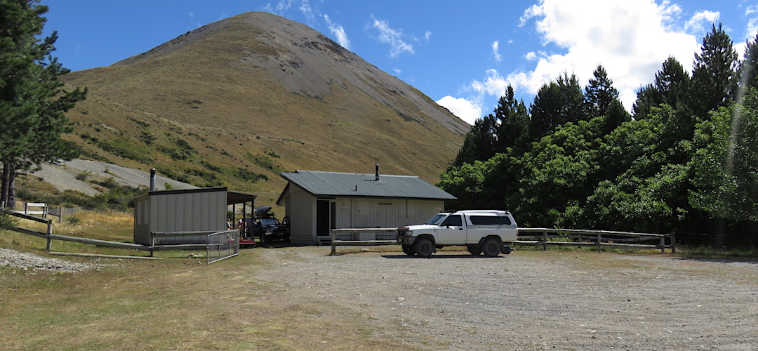 The sleepout is publicly accessible there on the left. The other DOC structure is not. | Sedgemere Sleepout, Rainbow Rd