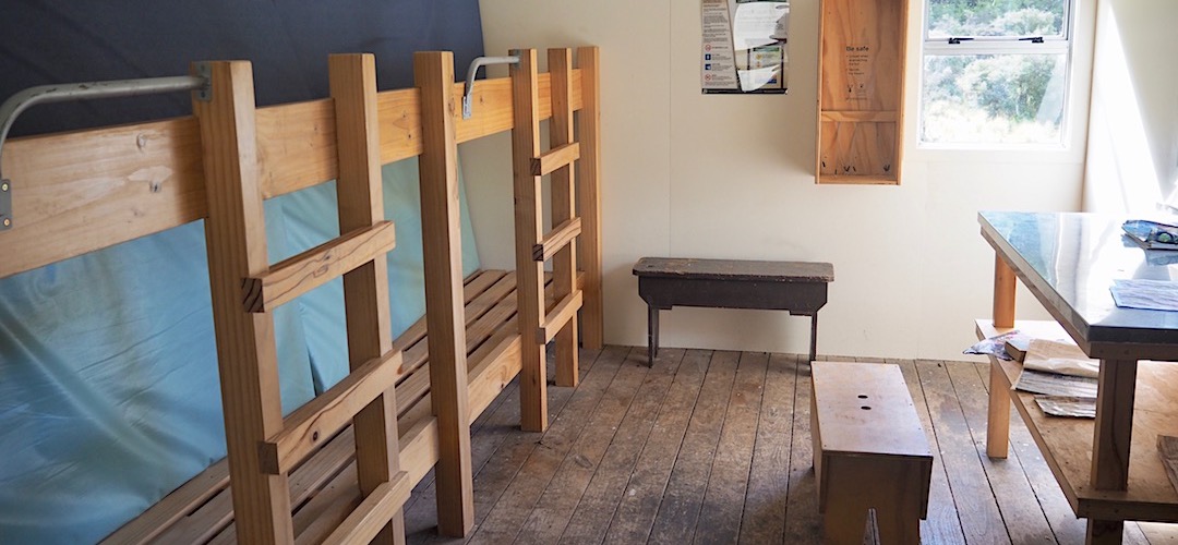 New bunks and benches were installed in 2010. | Lake Alexander Hut,  Ferny Gair Conservation Area, Marlborough