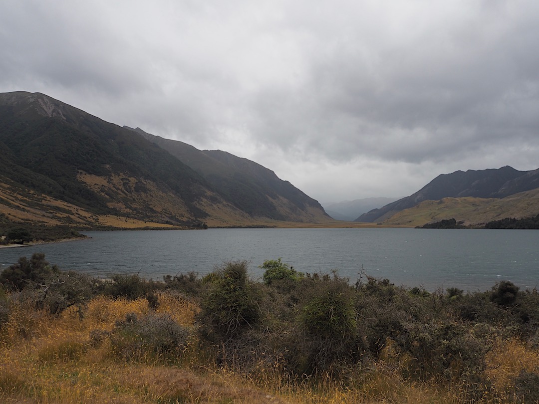 Lake Taylor and there's plenty more walking for the day to get to Hurunui Hut.