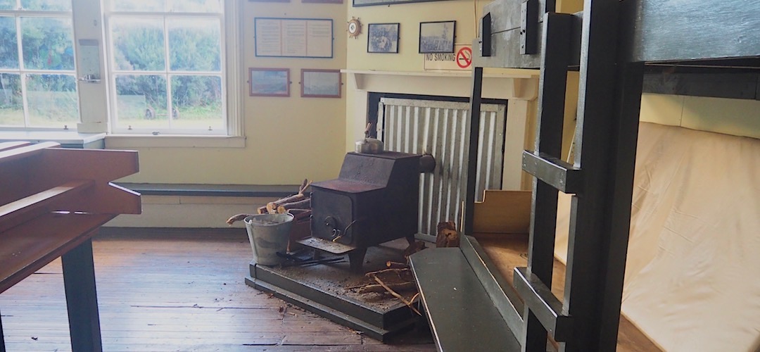 Much of the available wood is manuka that gives off great heat.  |  Port Craig Schoolhouse Hut, near Fiordland National Park