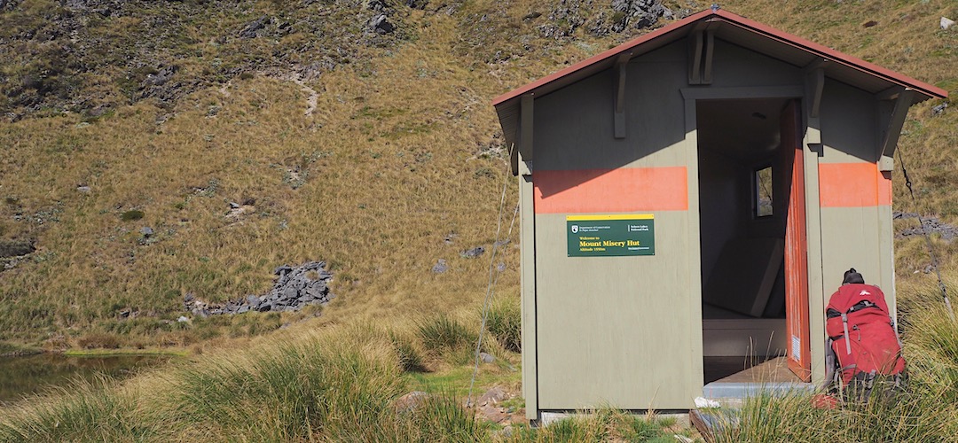 This shows that the hut is fairly compact. | Mt Misery Hut, Nelson Lakes National Park