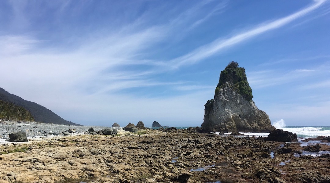 The Pinnacles are dramatic rock formations from some angles. | near Gorge River, South Westland