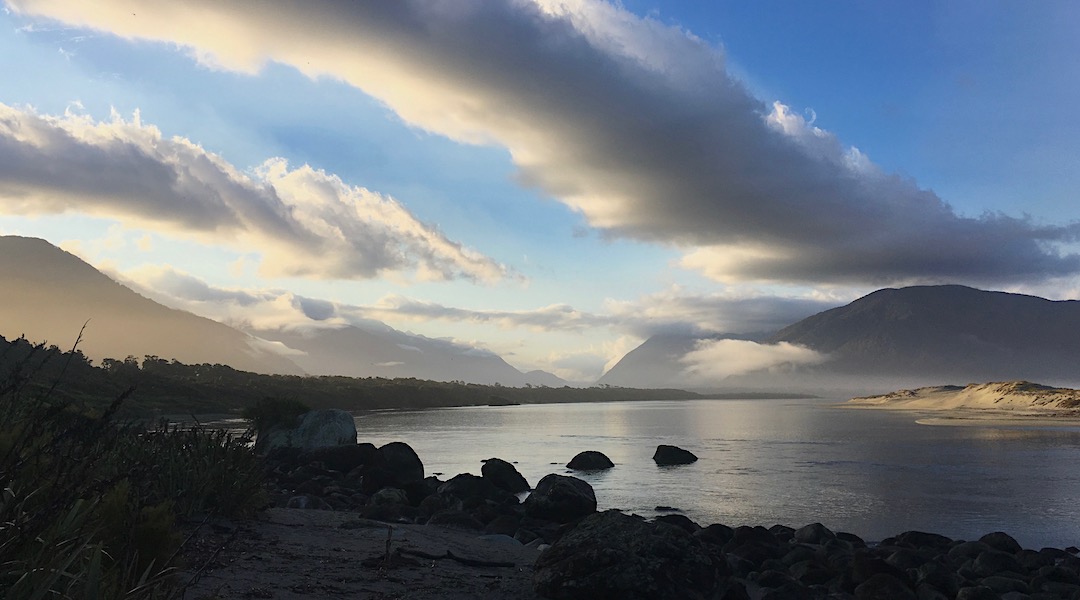 Rain forecast. But looks good. Oh, it arrived in the afternoon. | Hollyford River, Fiordland