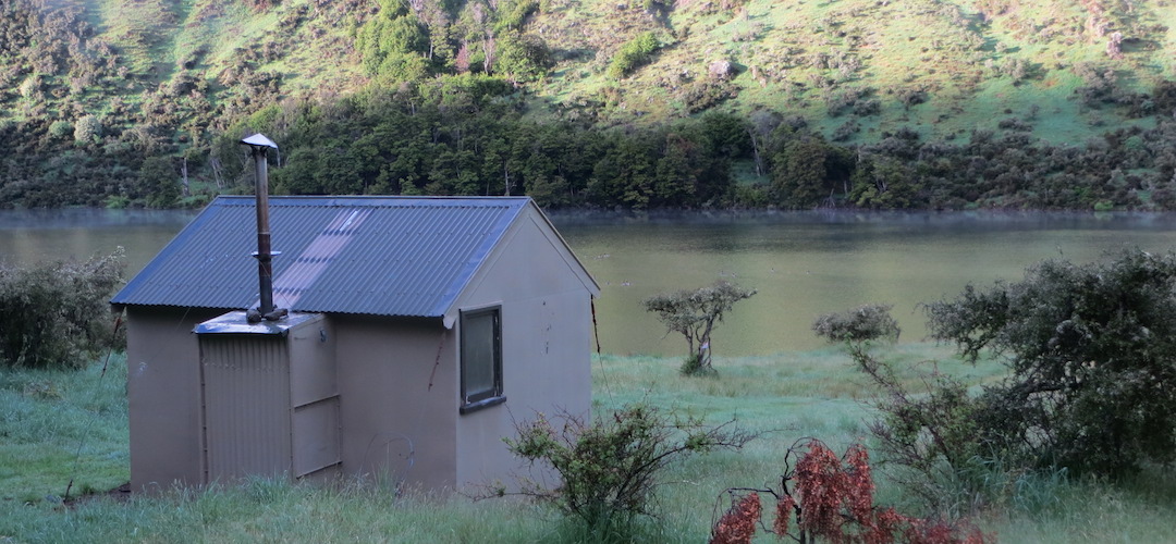 Lake Guyon hut, Lake Guyon, North Canterbury
