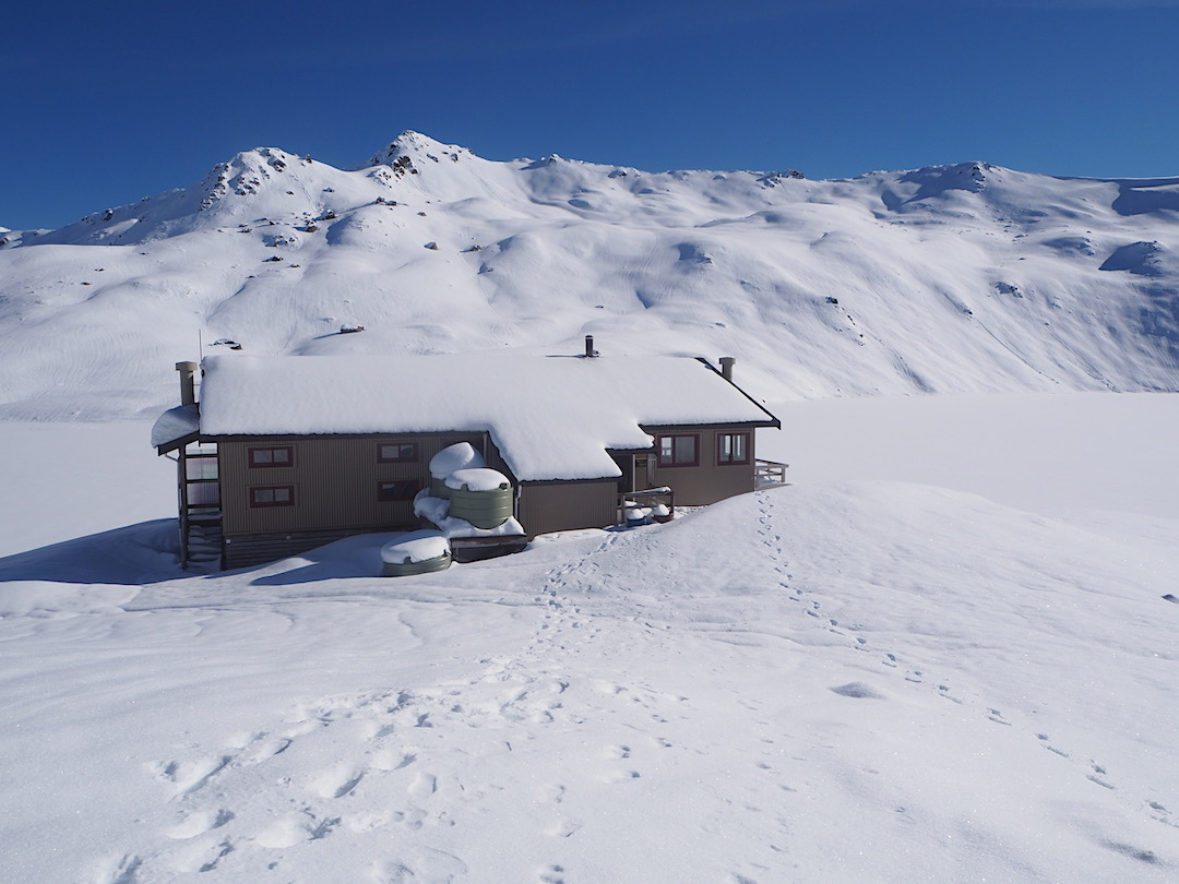 Angelus Hut in winter. 800 mm snow. | Lake Angelus, July 2019