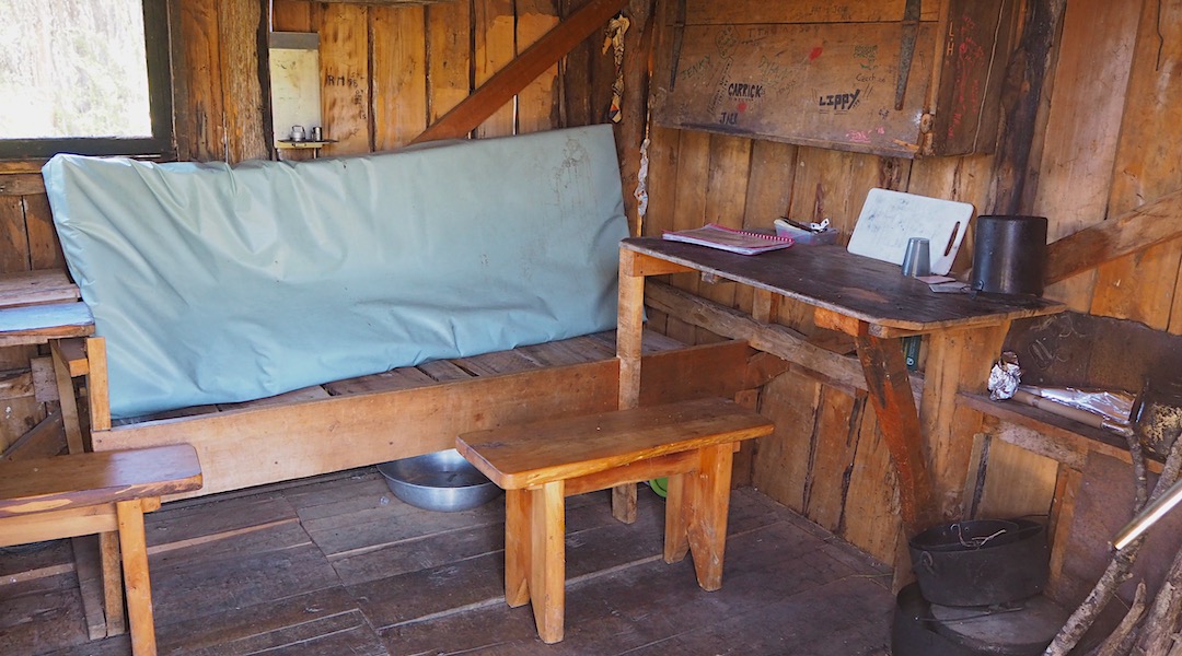 Riordans Hut bench | Kahurangi National Park