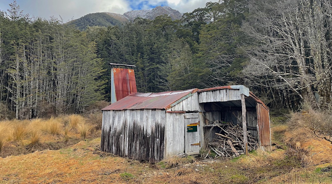 Exterior view. Clark Hut historic