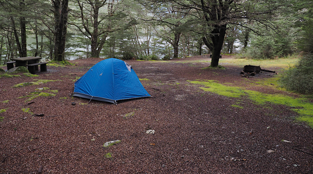 This ground is not as flat as it looks. | Monowai Camping area