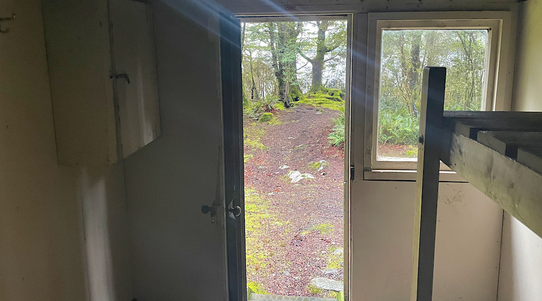 Tiny window. | Rodger Historic Hut