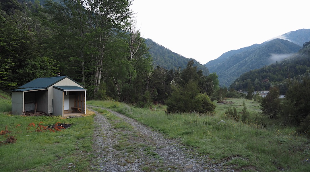 A woodshed and porch have been added recently. | Barber Hut, South Marlborough