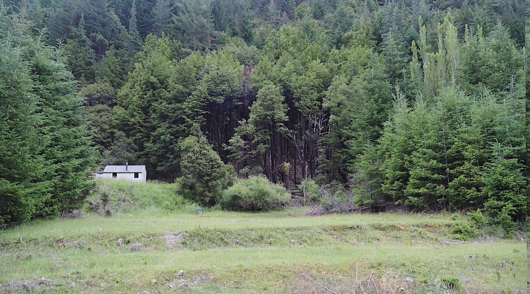 Siberia Hut is set on a river terrace. |  Siberia Hut, Branch River, Marlborough