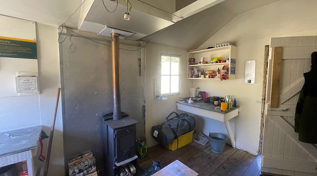 Two separate small benches. |  Top Misery Hut, Branch River, Marlborough