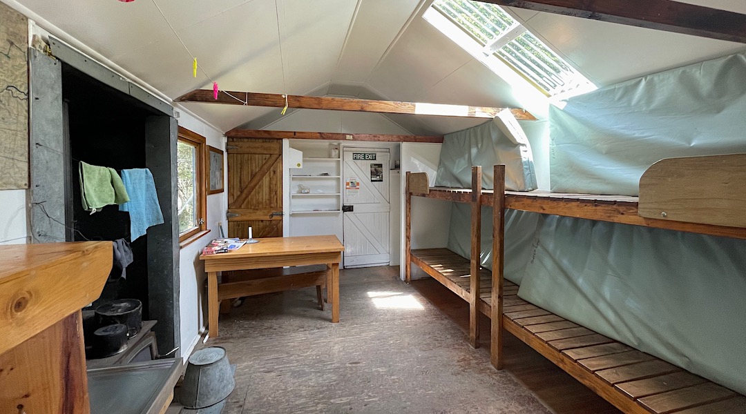 The interior and exterior have been renovated. | Black Hill Hut, Oxford Forest Conservation Area