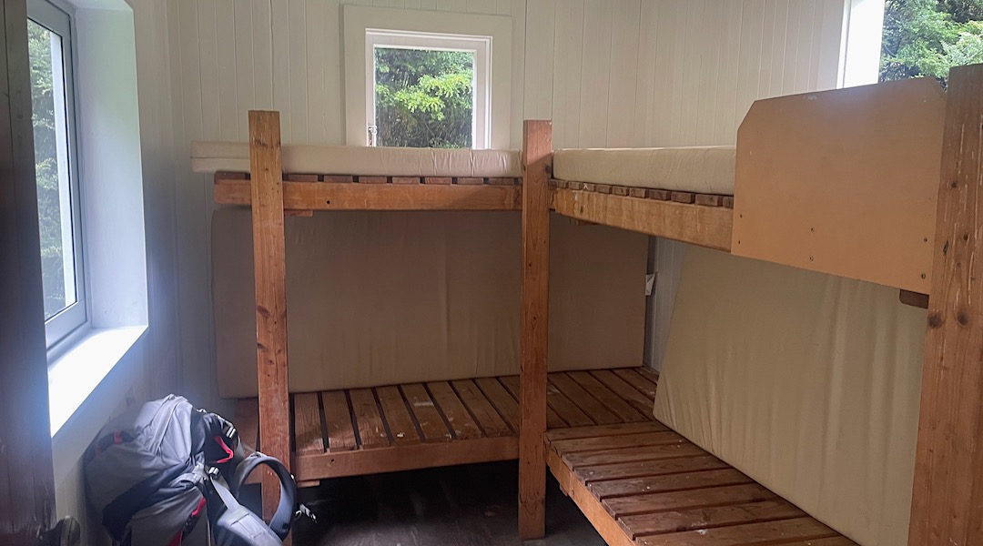 One bedroom has more light. | Carlyle Hut, Lake Sumner Forest Park
