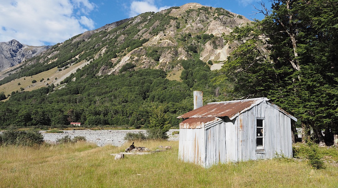 That's the new hut on the other side of Basin Stream. | Old Basins Hut, Craigieburn Forest Park