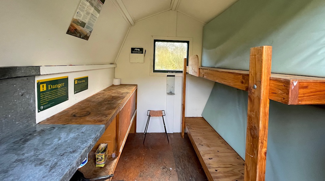 The interior has been renovated. | Kohutara Bivvy, Ka Whata Tu o Rakihouia/Clarence Conservation Park