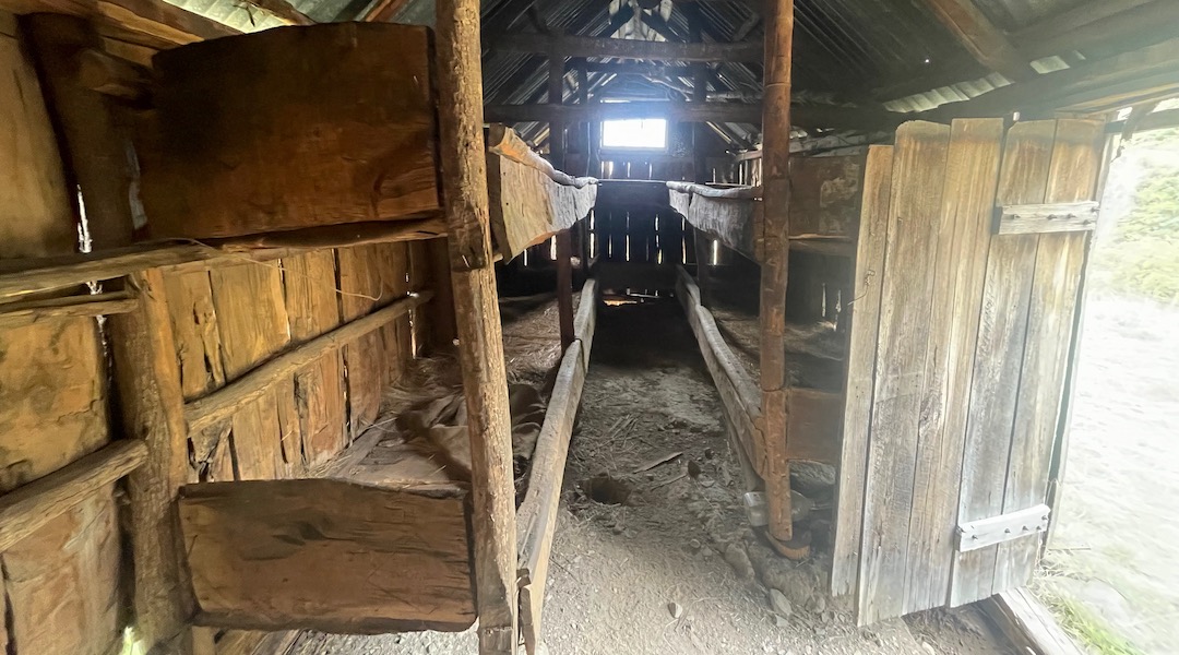 Dirt floor and no mattresses. | Old Willows Hut, Ka Whata Tu o Rakihouia/Clarence Conservation Park