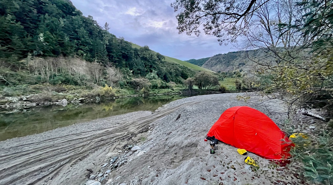 camping next to the Motueka River