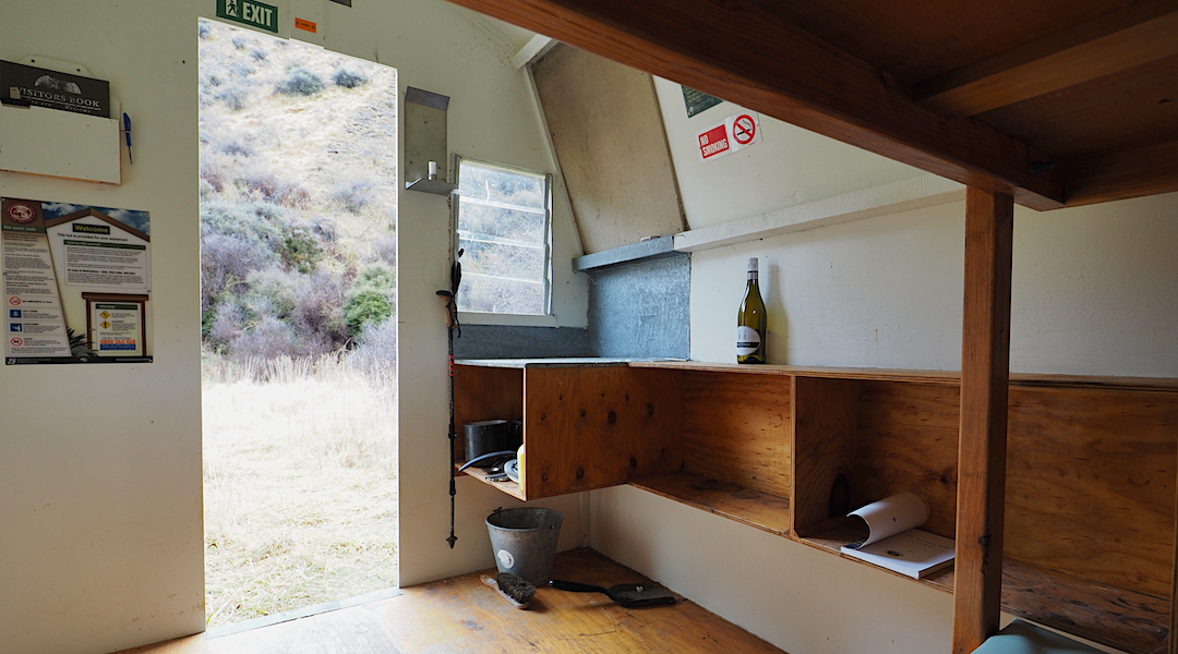 The interior is fairly compact. | Palmer Bivvy, Ka Whata Tu o Rakihouia/Clarence Conservation Park