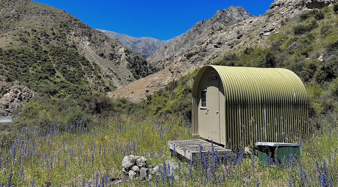 The bivvy is up a tributary of Fidget Stream. | Fidgit Bivvy, Ka Whata Tu o Rakihouia Conservation Park