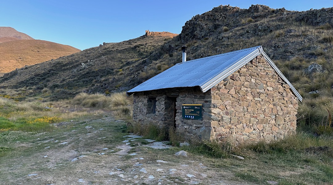The hut is not far from Hut Stream. | Hut Stream Hut, Oteake Conservation Park
