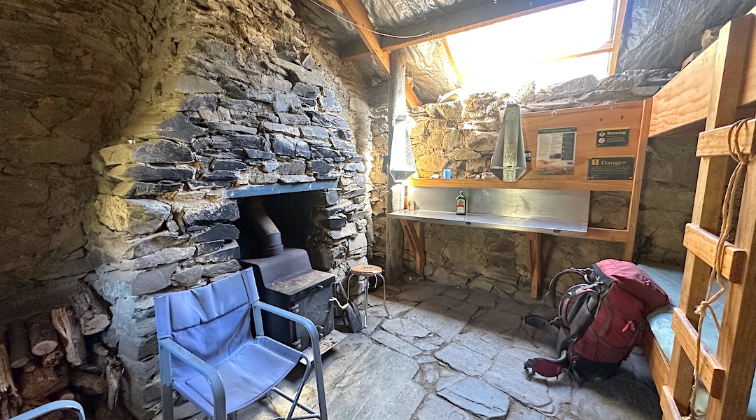 Massive fireplace for the woodburner. | Hut Stream Hut, Oteake Conservation Park
