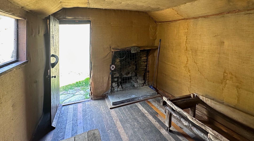 Fireplace. | Jean Hut, Whakaari Conservation Area