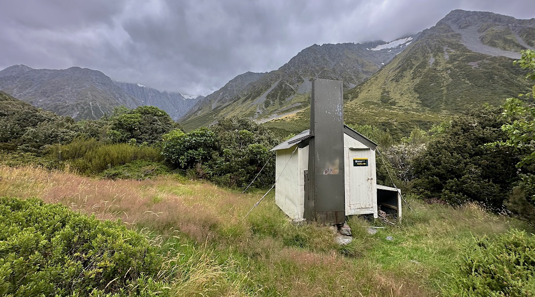 Exterior. | Forbes Bivvy, Te Kahui Kaupeka Conservation Park