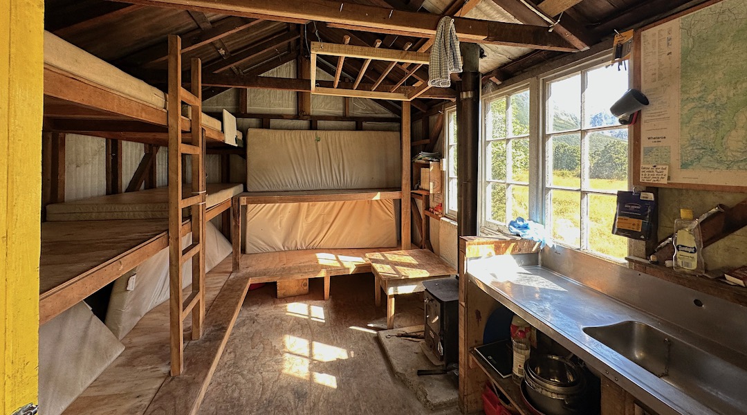 8 bunks by my count. | St Winifreds Hut, Te Kahui Kaupeka Conservation Park