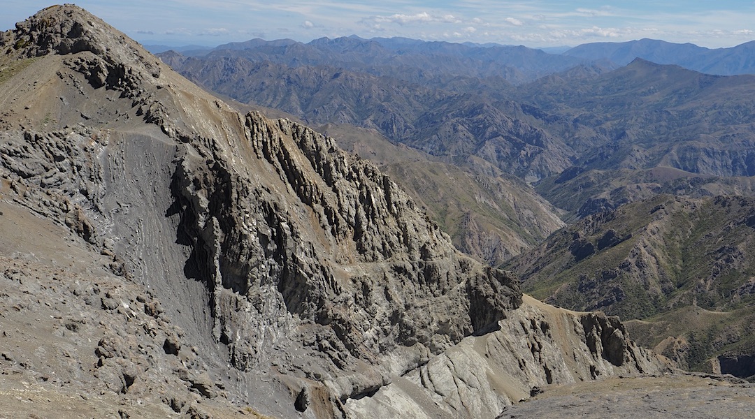 Looking down from Point 1615 to Cold Stream. |  Marlborough blog, December 2022