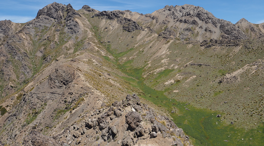 Looking up to Point 1615. |  Marlborough blog, December 2022