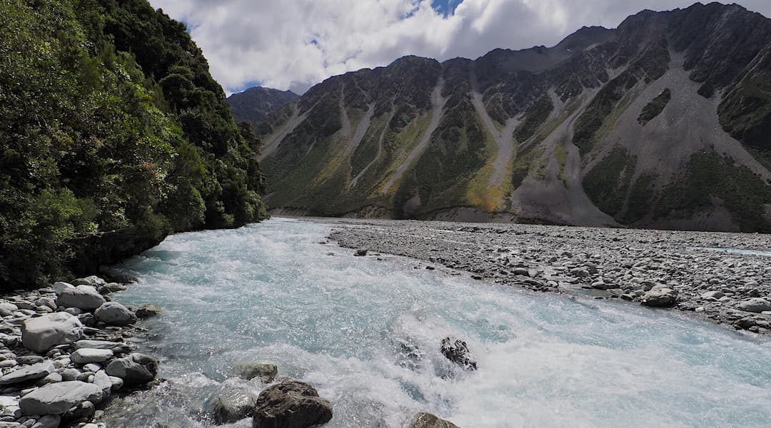 Ain't going to cross the Havelock River today. Bigger than it may look. | Rangitata River headwaters