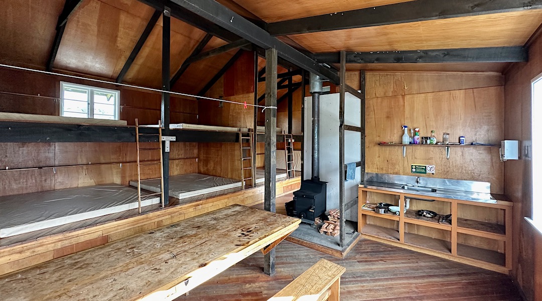The taps have running water from the rain water tank. | Big River Hut, Big River Ecological Area
