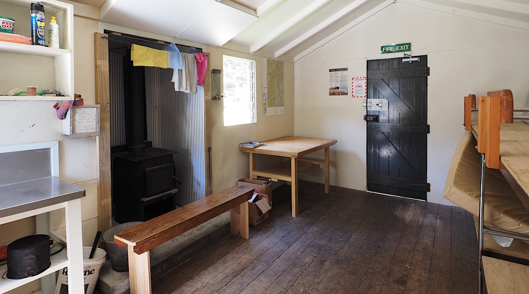 Reasonably well maintained interior. | Ellis Hut, Kahurangi National Park
