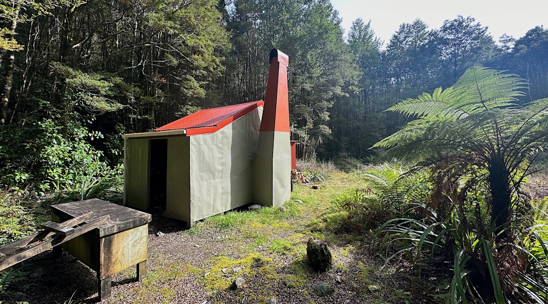 Newly renovated exterior. | Kakapo Hut, Kahurangi National Park