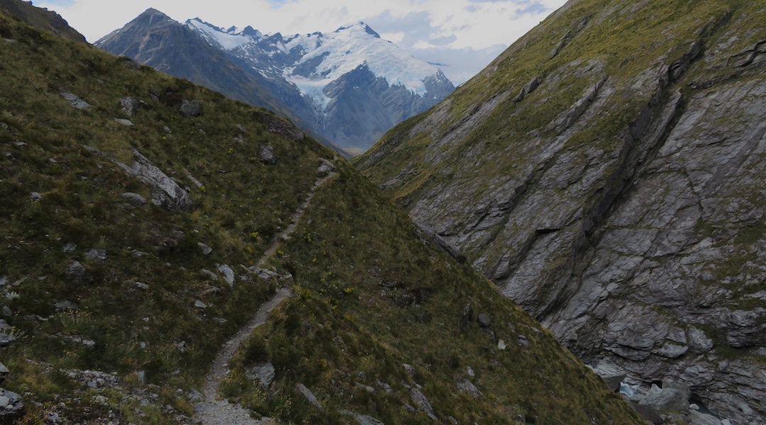 Dramatic track near Dart Hut. | Rees Dart Track, Mt Aspiring National Park