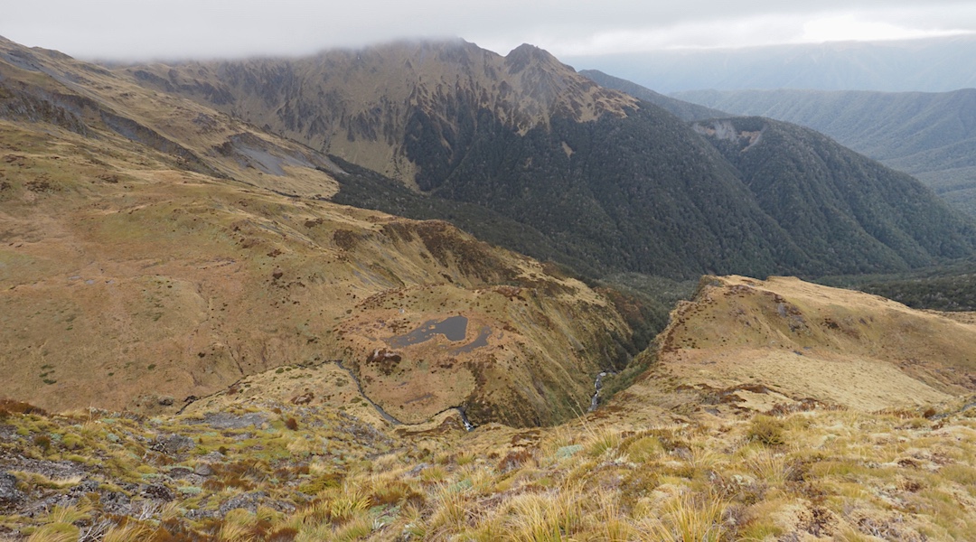 That's Nardoo Bivvy on the left of the tarn. | Burn Creek to Nardoo Creek, Nelson Lakes National Park