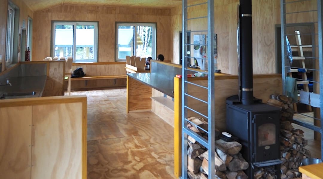 Kitchen/living area. | Kōhanga Atawhai/Manson-Nicholls Memorial Hut, Lewis Pass Scenic Reserve