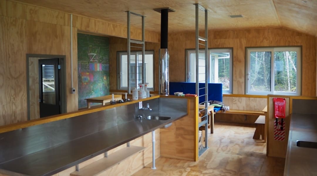 Kitchen/living area. | Kōhanga Atawhai/Manson-Nicholls Memorial Hut, Lewis Pass Scenic Reserve