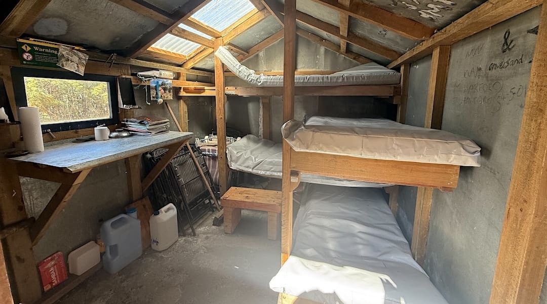 Bull Creek Hut interior 