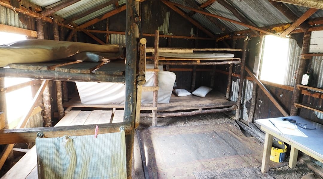 West Burn Hut interior