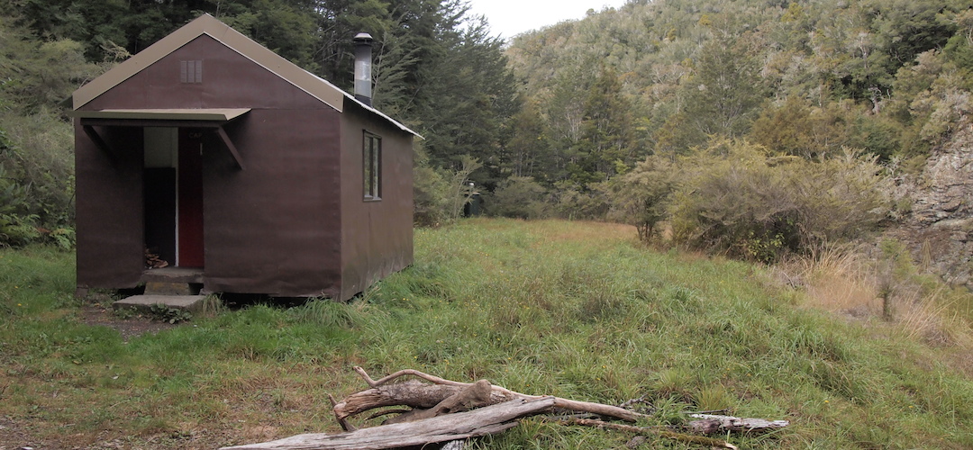 Captains Creek Hut, Pelorus River, Mt Richmond Forest Park