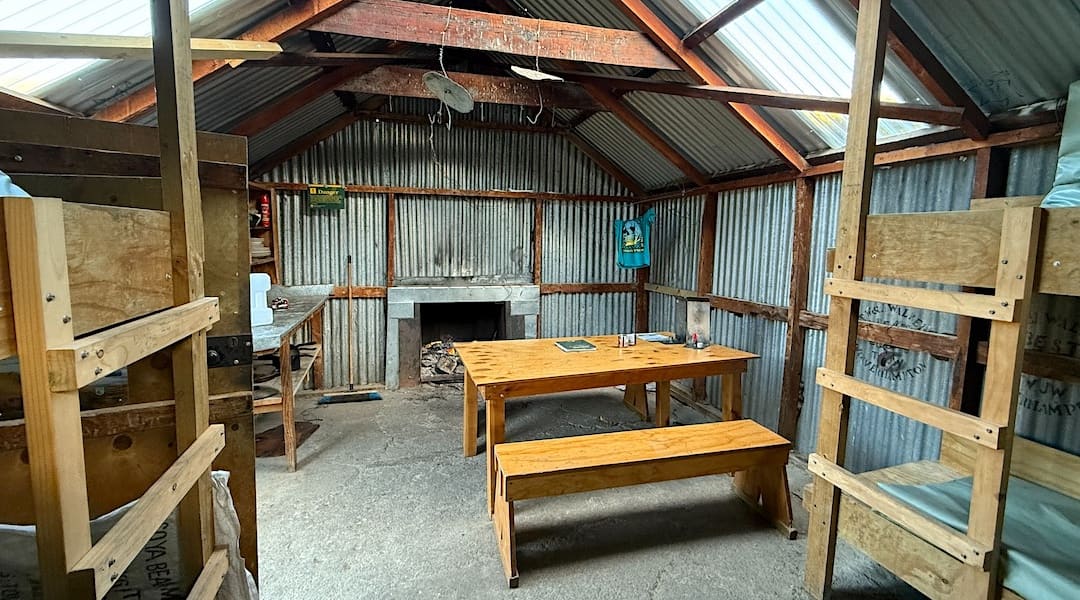 Boundary Creek Hut interior