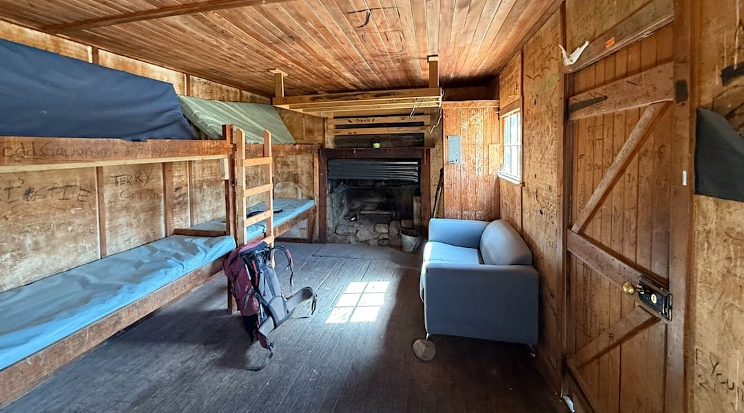 Upper Oreti Hut interior