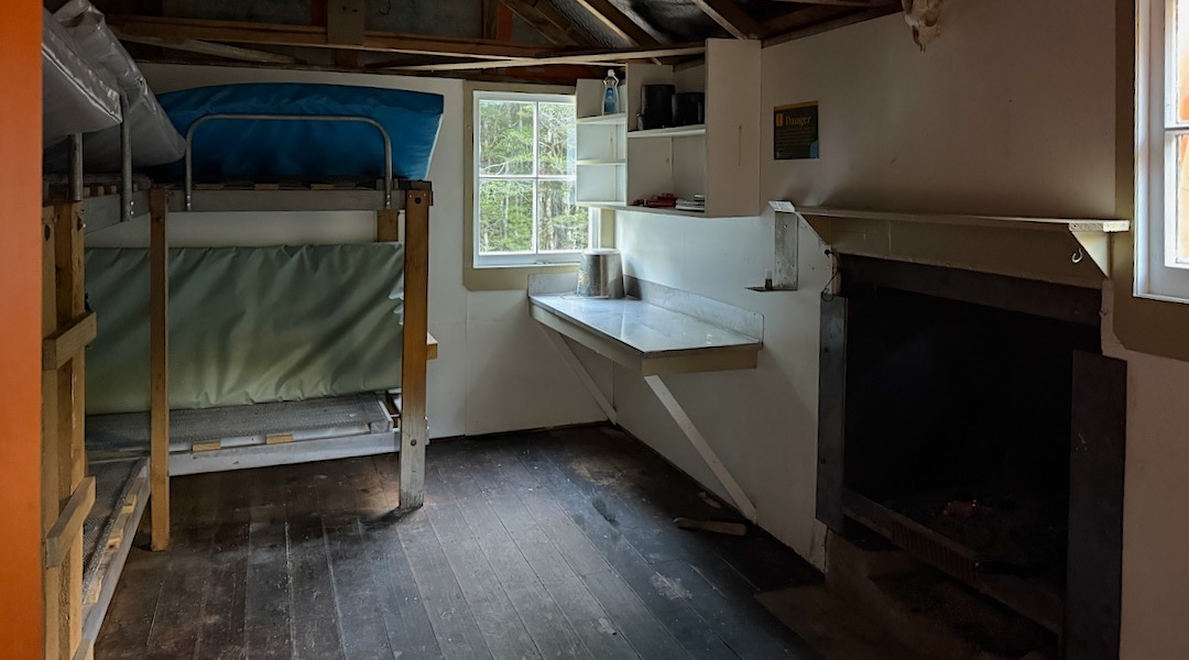 Wheel Creek Hut interior | Victoria Forest Park