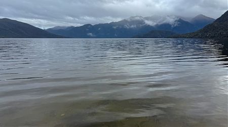 Gloomy mid-winter day at the lake. | Lake Hauroko, Fiordland National Park